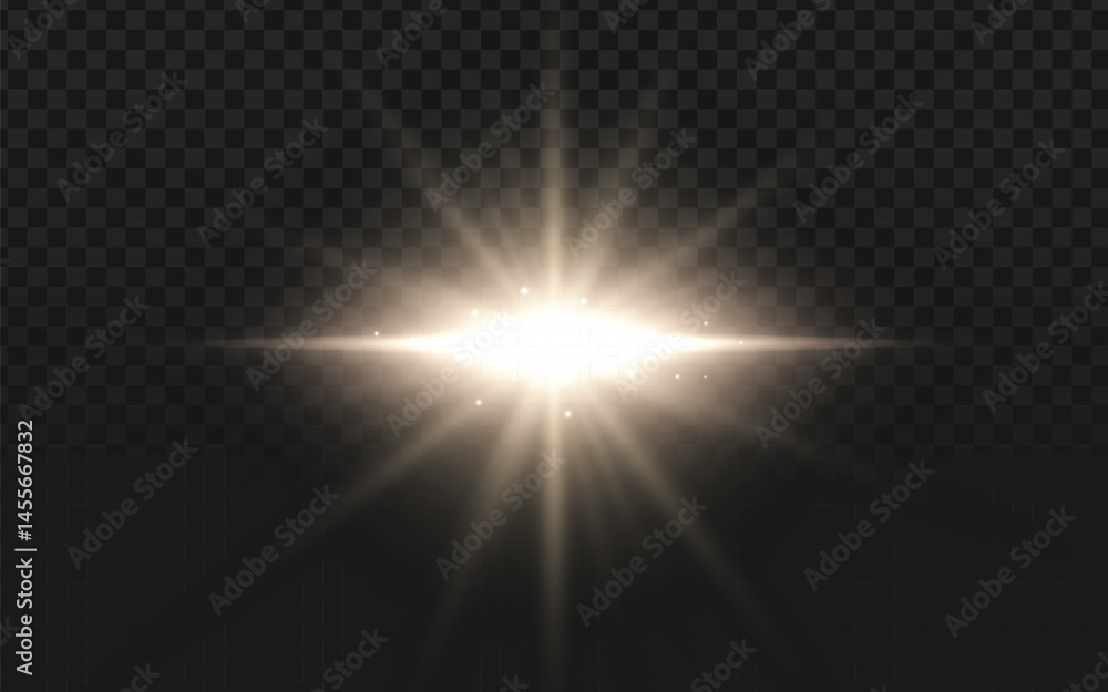 Aufkleber bright vector light effect overlay with starburst rays and lens flare. dynamic graphic element perfe