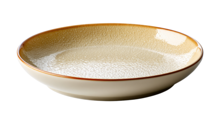 Elegant Porcelain Plate: An exquisite porcelain plate in warm tones, showcasing its minimalist design and timeless appeal.