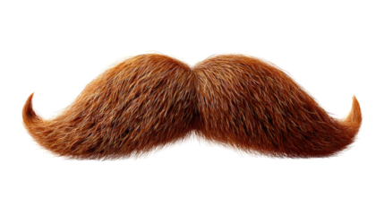 Magnificent Mustache: A detailed, photorealistic rendering of a luxuriant, intricately styled mustache, exuding confidence and a touch of vintage charm. 