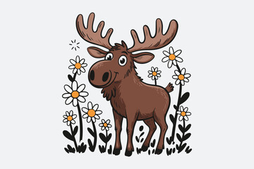 moose illustration silhouette vector