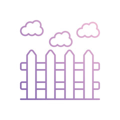 Fence icon vector stock illustration