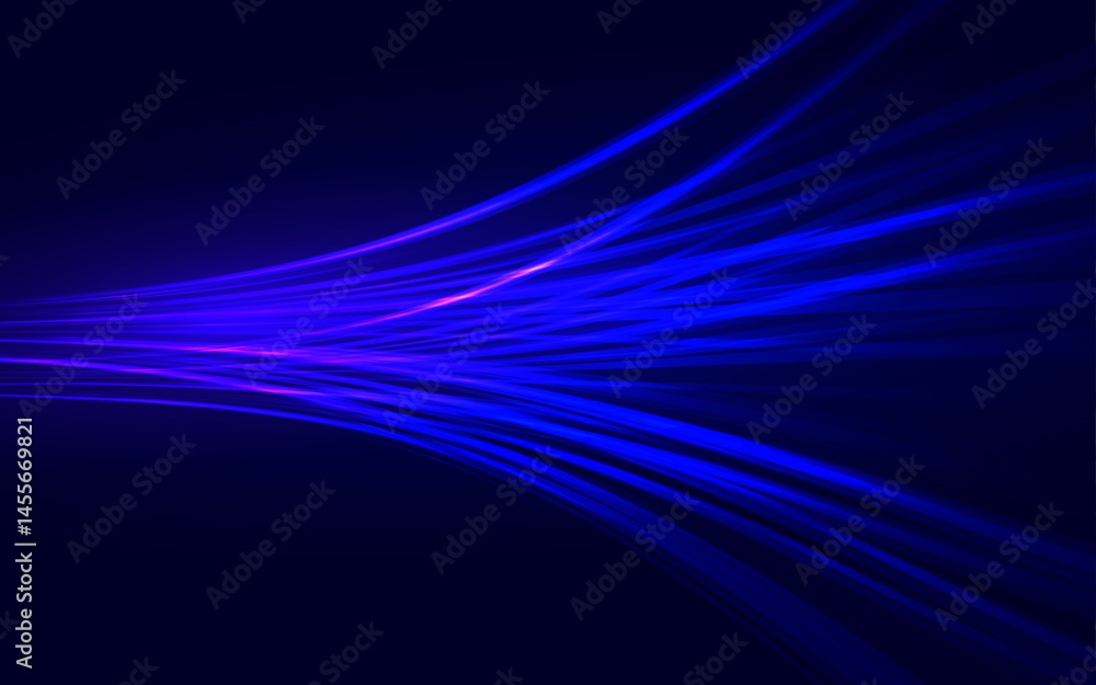Poster abstract vector background with dynamic flowing blue and purple light lines. digital or futuristic d