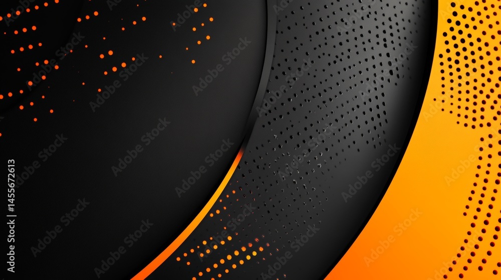 Poster dynamic abstract background featuring bold orange and black lines with textured patterns, ideal for 