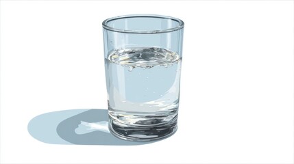 A refreshing glass of water with a subtle splash perfect for health and hydration concepts