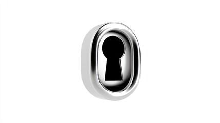 A sleek keyhole on a metallic surface ideal for security and access themes