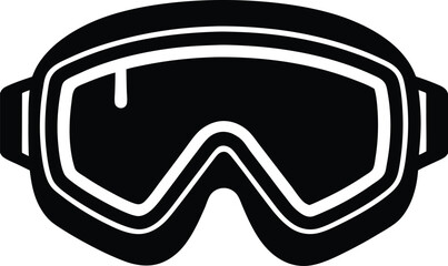 ski goggles on white background