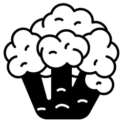 Broccoli Black fIll Icon