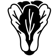 Pak Choi Black fIll Icon
