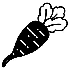 Radish Black fIll Icon