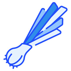 Spring Onion Blue Icon