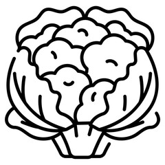 Cauliflower Line Icon
