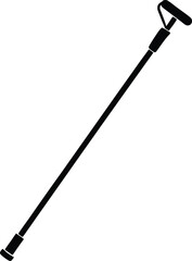 ski pole on white background
