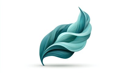 Abstract Teal Swirl Design with Dynamic Flow and Gradient Colors for Creative Projects