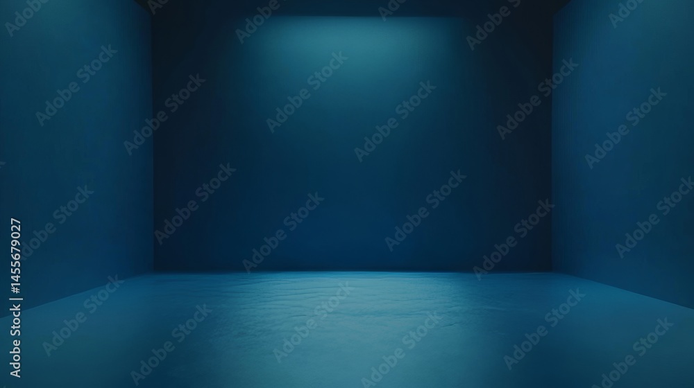 Poster sunlight casting shadows through a partially open door in a minimalistic dark room during midday hou