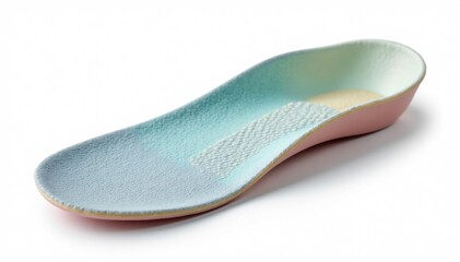 Obraz premium Isolated orthopedic insole on white background , therapy, foot care, heel cup