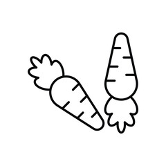 Carrot icon vector stock illustration
