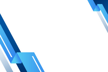 Blue gradient modern frame corner background vector illustration