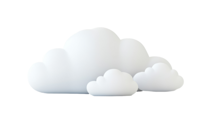 Simple white cloud icon