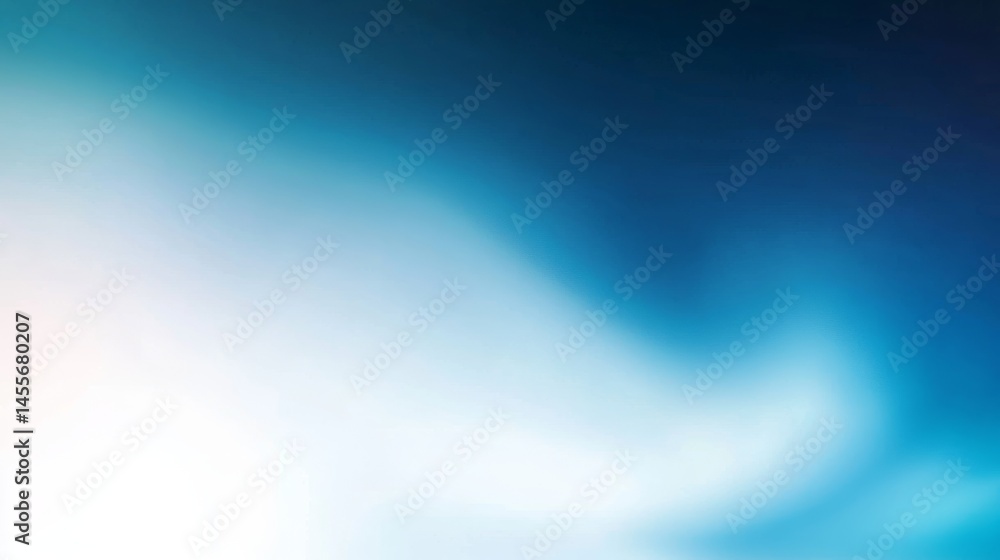 Poster abstract blue gradient with soft blending shades creating a serene atmosphere in a contemporary art 