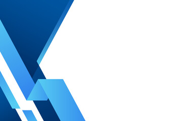 Modern Blue geometric frame background vector illustration in folded style