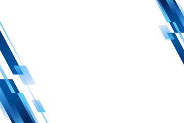 Blue geometric shape corner background vector illustration in tech style