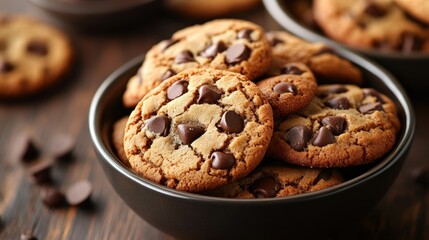 Delicious chocolate chip cookies in a bowl (6)