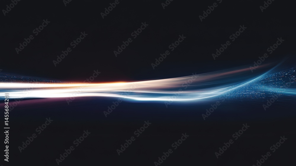 Aufkleber Abstract Wave Patterns Create a Mesmerizing Visual Effect With Vibrant Colors in a Dark Background During a Nighttime Artistic Display