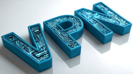 Futuristic Circuitry Letters HighTech Design Elements for Innovation and Technology Concepts