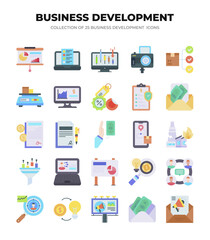 Collection of Business Development Icons. Boost Your Business Growth Strategy