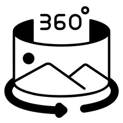 Image 360 Black Fill Icon