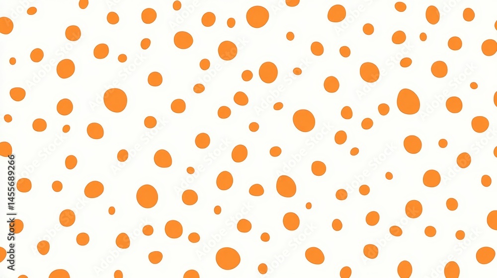 Poster colorful patterns of orange dots on a white background create a playful and vibrant design ideal for