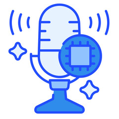Voice Generator Blue Icon