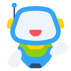 Robot Assistant Flat Vector