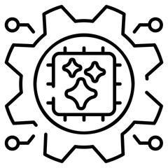 AI System line Icon