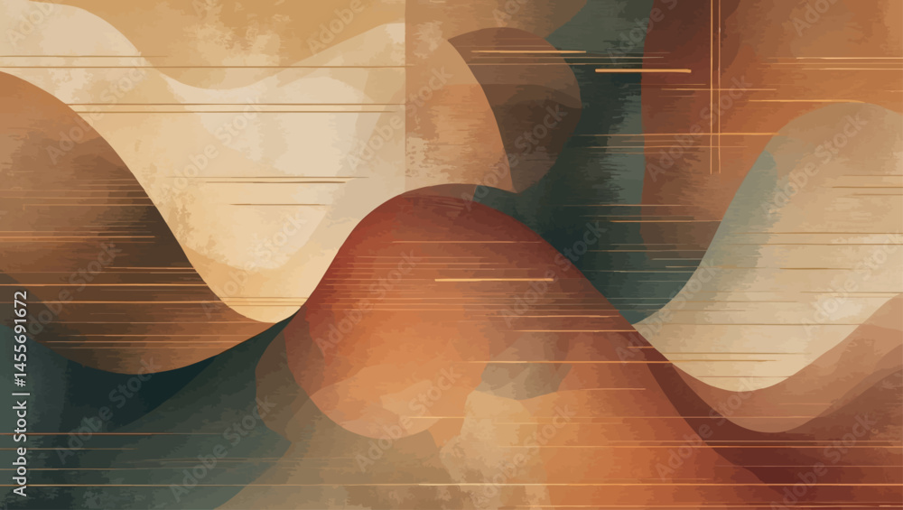 Aufkleber abstract vintage seamless background with warm soft lines and gradient transitions