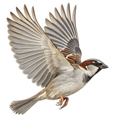 Fototapeta premium a sparrow is flying