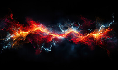 Electric energy burst with vibrant colors and dynamic lightning effects.