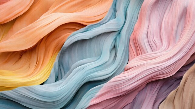 Abstract flowing pastel textile background