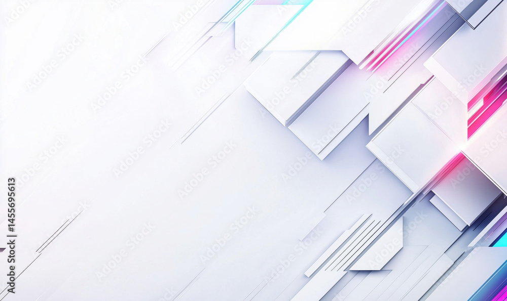 Aufkleber abstract geometric background with dynamic lines and shapes in soft colors.