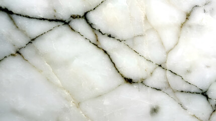 Close-Up of Polished White Marble with Fine Veining