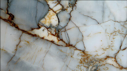 Close-Up View of White Marble Surface with Natural Veins