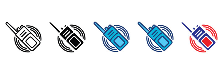 Radio Check Icon Set Multiple Style Collection
