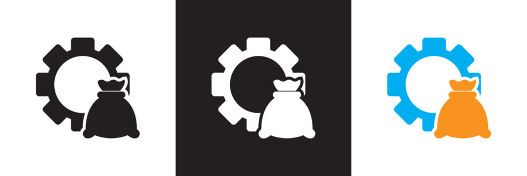 Profit icon.  Vector for websites, mobile interfaces, presentations, banner, visual branding etc. Vector illustration. isolated on white and black background. EPS 10 