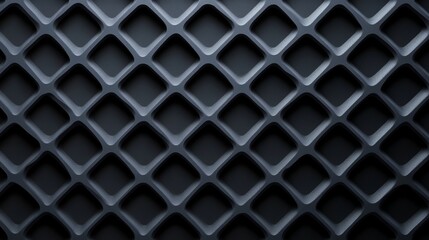 Textured Black Fabric With a Grid Pattern Showcasing Depth and Intricate Detailing in a Close-Up View