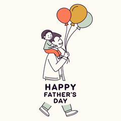 happy father's day vector illustration