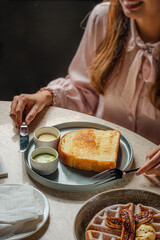 Buttery Toast with Spreads A Serene Breakfast Scene