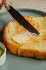 Buttered Toast A GoldenBrown Slice Warm and Delicious