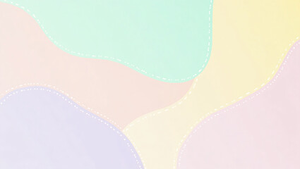 Sugar Shapes Symphony &ndash; Flat Pastel Abstract Design in Playful Candy Colors