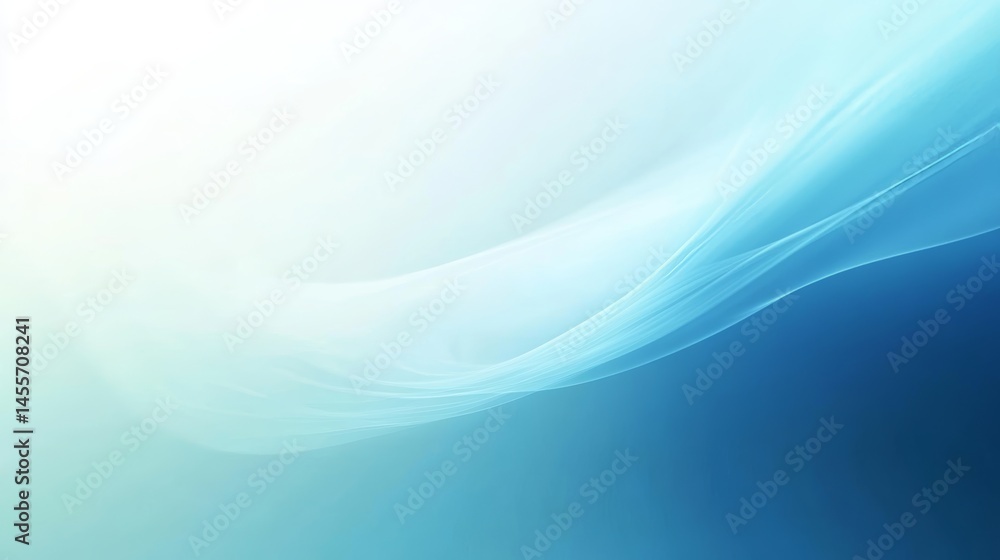 Poster abstract blue gradient with soft blending shades creating a serene atmosphere in a contemporary art 