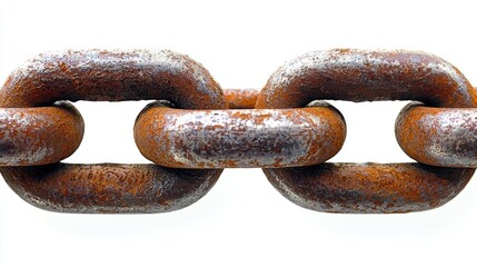 Fototapeta premium Rusty Chain Links: A Study in Strength and Corrosion